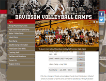 Tablet Screenshot of davidsonvolleyballcamps.com